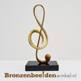 Bronzen beeldje muzieksleutel BBW2917br