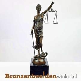 Bronzen Vrouwe Justitia beeld BBW008br13