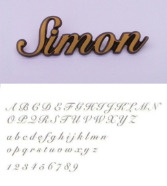 Bronskleurige letters Simon