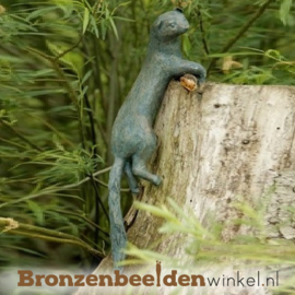 Bronzen boommarter beeld BBW88278
