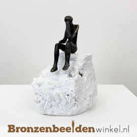 Kunst beeldje "Bezinning" BBW005br19