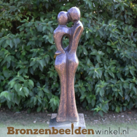 Bronzen liefdespaar tuinbeeld - Kleine Versie BBW0718br