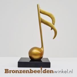 Bronzen beeldje muzieknoot BBW2916br