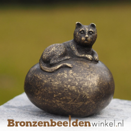 Bronzen asbeeldje met kat BBW0433BR