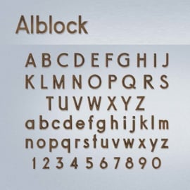 Bronzen letters Alblock