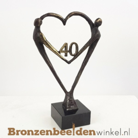 TOP cadeau 40 jaar getrouwd "Het Hart" met 40 BBW003br67