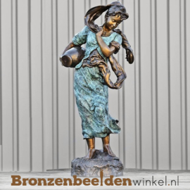 Bronzen fontein Vrouw met Kruik BBW8014