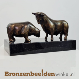 Beeld Bull & Bear van brons BBW1770br