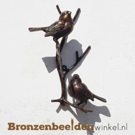 NR 14 | Bronzen musjes boven elkaar voor aan de muur BBW0395br