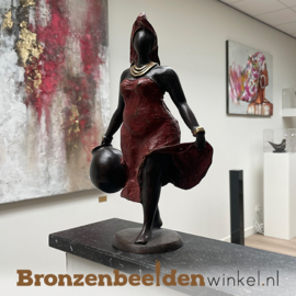 Dikke dames beeld "Zuri" uit Afrika 33 cm bbwDV16GR35