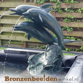 Bronzen dolfijnen als fontein BBW586BR