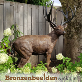 Bronzen hert beeld groot BBW837