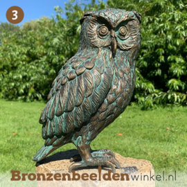 NR 3 | Cadeau vogelliefhebber ''Beeld uil brons - steenuil'' BBWR89002