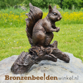 Bronzen eekhoorn beeld BBWAN1168BR