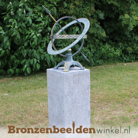Bronzen zonnewijzer met extra ring BBW0184br