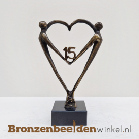 TOP cadeau 15 jaar getrouwd "Het Hart" met 15 BBW003br67j