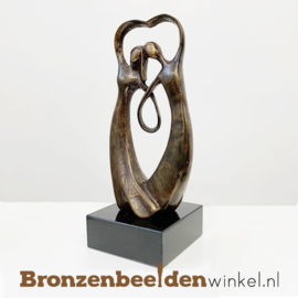 Bronzen beeldje "Hart voor Elkaar" BBW001br07