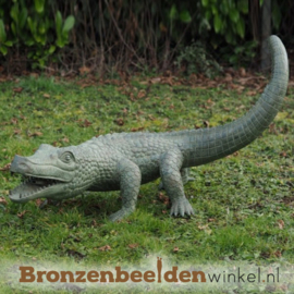 Bronzen alligator beeld BBW43988br