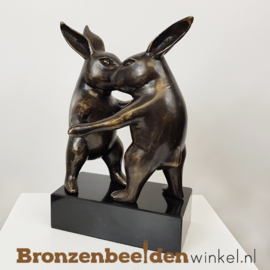 NR 1 | 44 jaar getrouwd cadeau  "de Dansende Hazen" BBW1842br