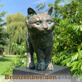 Bronzen kat beeld BBW37212