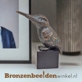 Asbeeld ijsvogel in brons BBW88320