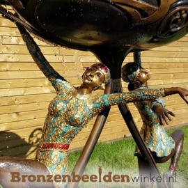 Bronzen fontein met klassieke danseressen BBW8004