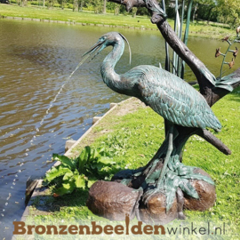 Bronzen reigers als fontein BBW948br