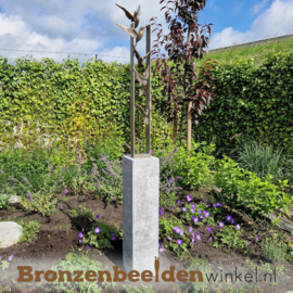 Abstract tuinbeeld met 5 vogels BBW60226