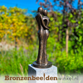 Bronzen liefdespaar tuinbeeld - Kleine Versie BBW0718br