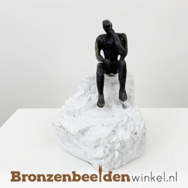 Kunst beeldje "Bezinning" BBW005br19