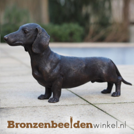 Beeld Teckel in brons BBW1470