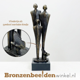 Familie beeld 3 personen en vlinder BBW006br18v