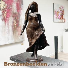 Dikke dames beeld "Kito" uit Afrika 33 cm bbwDV17GR35