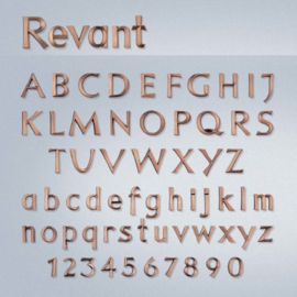 Bronzen letters Revant