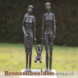 Bronzen tuinbeeld "Happy Family" BBW0932