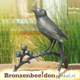 Bronzen nachtegaal beeld BBW37045