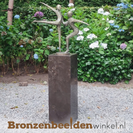 Bronzen "Swingend Danspaar" tuinbeeld BBW0361br