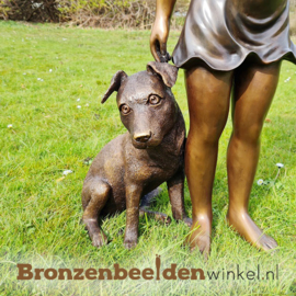 Tuinbeeld meisje met hondje BBW1438br