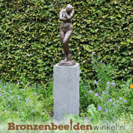 Asbestemming tuin beeld op sokkel "Vrouw van Rodin" BBW55ab912br