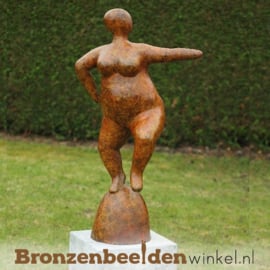 Bronzen tuinbeeld "Oranje Dikke Dame" BBWB58780