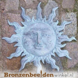 Bronzen zon beeld muur BBW0567BR