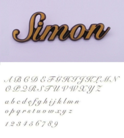 Bronskleurige aluminium letters Simon