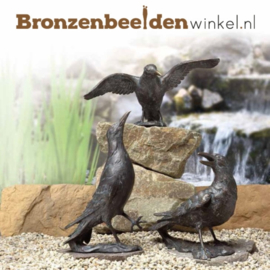 Bronzen raaf beeld BBW84227