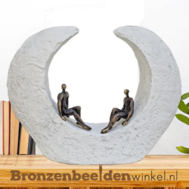 Kunst beeld "Diepgaande gesprekken" (wit) BBW005br15