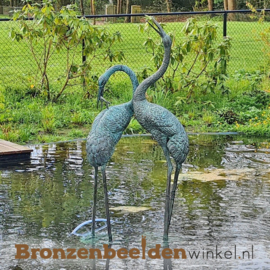 Vijver decoratie beelden kraanvogels BBW571 & BBW571-1