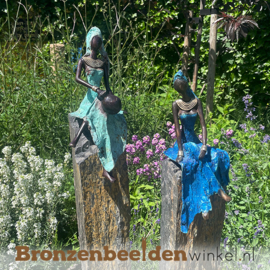 Vrouwen beelden voor in de tuin "Zanele en Lindiwe" incl sokkels