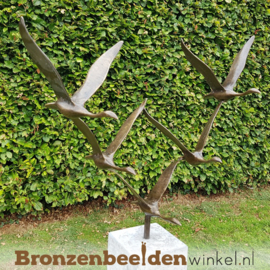 NR 7 | Bronzen beeld Amsterdam ''De 5 ganzen'' BBWF5G