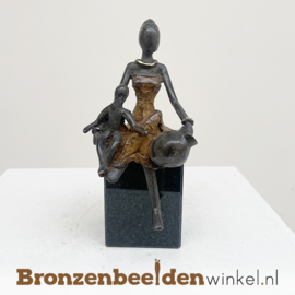 Afrikaans beeld "Keisha en Jelani" 12 cm BBWZT18KL