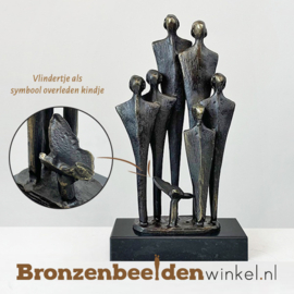Familie beeld 6 personen en vlinder BBW06br80v