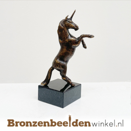 Unicorn cadeau - Unicorn beeldje van brons BBWUNI2032